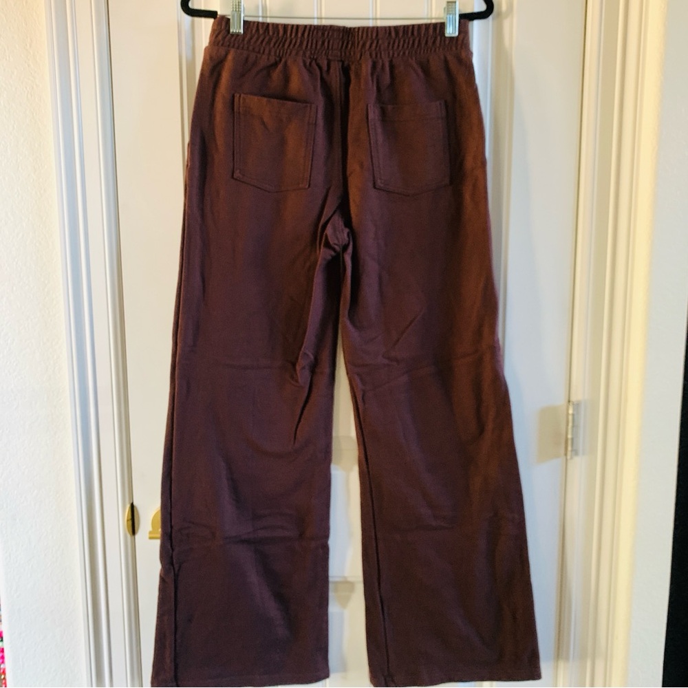 Don’t Eat the Homies Chocolate Brown Wide Leg Elastic Waist Cozy Sweatpants | XL - Picture 5 of 5